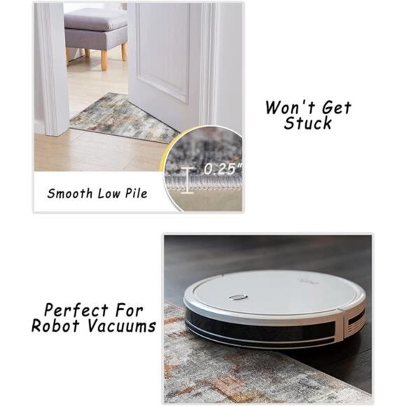 Grey 9x12 Area Rugs for Living Room, Non Slip Machine Washable Modern - Picture 15 of 16